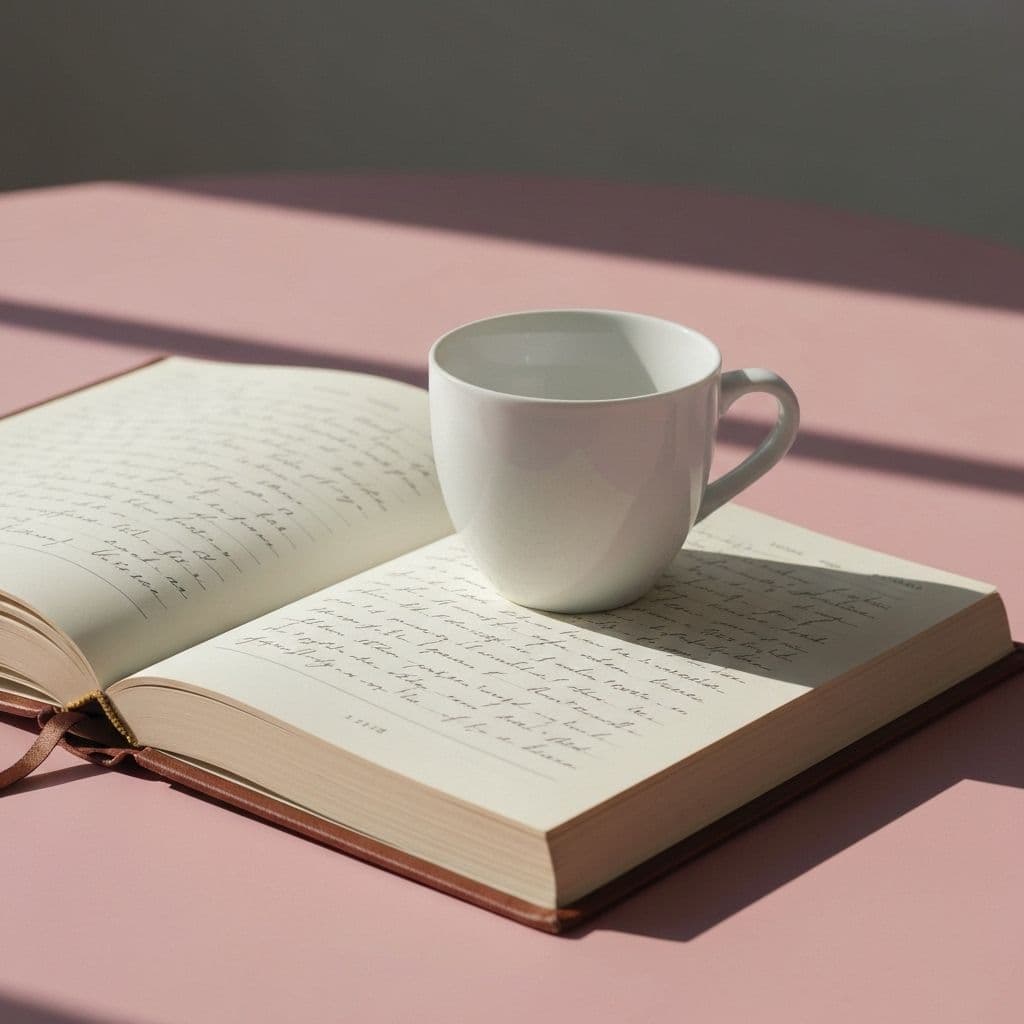 Coffee and open book